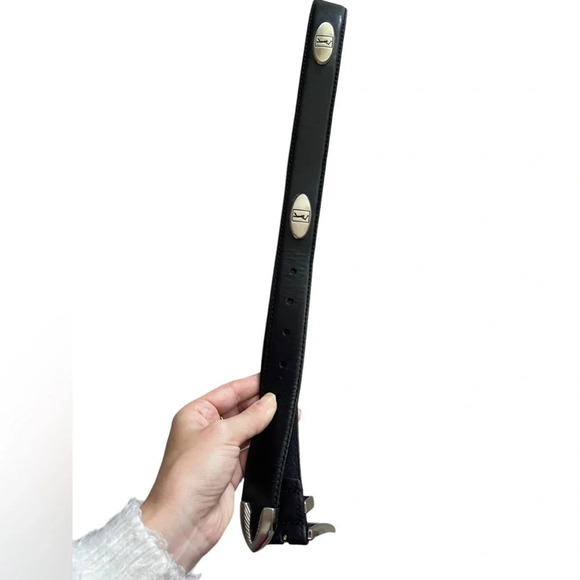 PGA TOUR MEN'S LEATHER BELT, BLACK - Picture 4 of 10